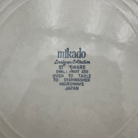 Vintage Chop Plate in Sweet Fruit Pattern by Mikado 12 Inch - Picture 4 of 5